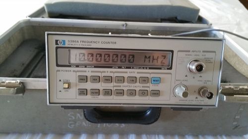 Hp 5386a frequency counter 10hz - 3 ghz w/ hard case for sale