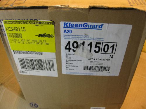 Box of 24 Kleenguard A20 2XL 49115 Breathable Particle Protection Coveralls Hood