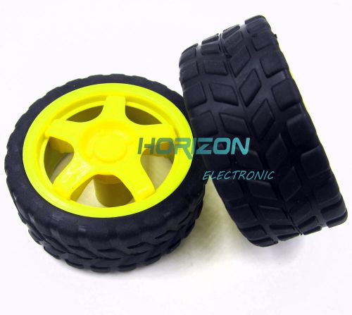 65*26mm arduino Small Smart Car Model Tire / Wheel Robotic Part For DIY