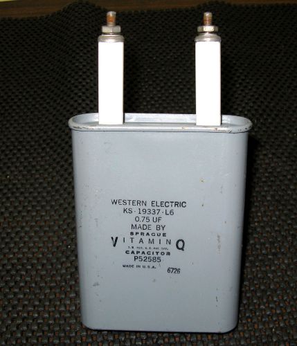 Western Electric  WE 0.75 uF  KS-19337-L6 OIL Capacitor High Voltage Tube Amp