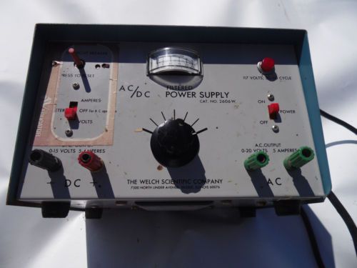 Welch AC/DC Filtered Power Supply Cat No 2606 W