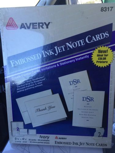 Avery 8317 Embossed Ink Jet Note Cards