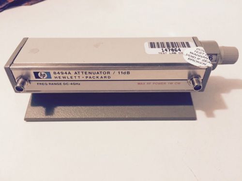 HP Agilent Keysight 8494A Manual Step Attenuator DC-4GHz 0-11dB SMA OPT 002