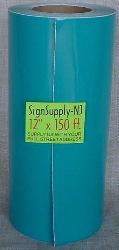 12&#034; x 50yd teal gloss sign vinyl for cutter plotter graphics crafts new for sale