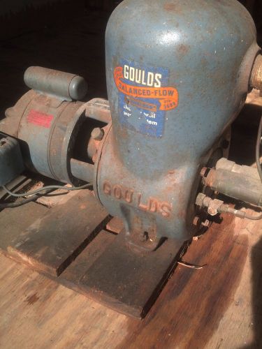 Vintage All Original Gould&#039;s Balanced Flow Jet Pump 1/4 HP Hoover Motor