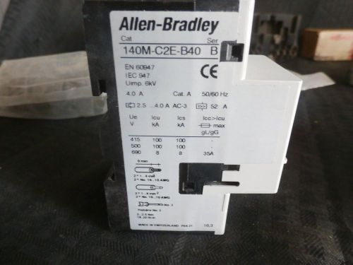 Allen Bradley 140M-C2E-B40 Series B Motor Protector Circuit Breaker