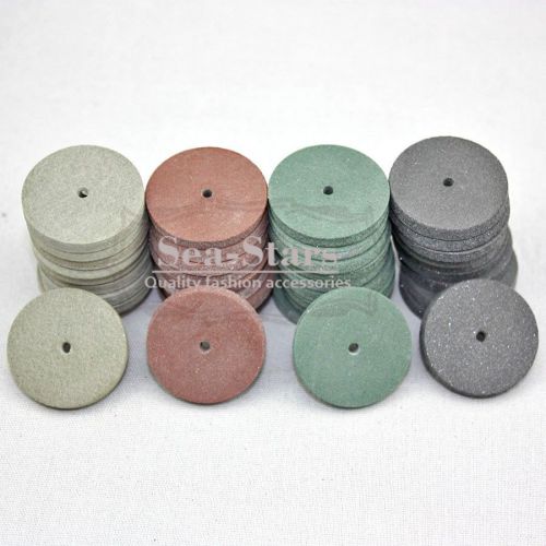 BID 40 Pcs Mixed 4 Colors Dental Lab Polishing Wheels Silicone Rubber Polishers