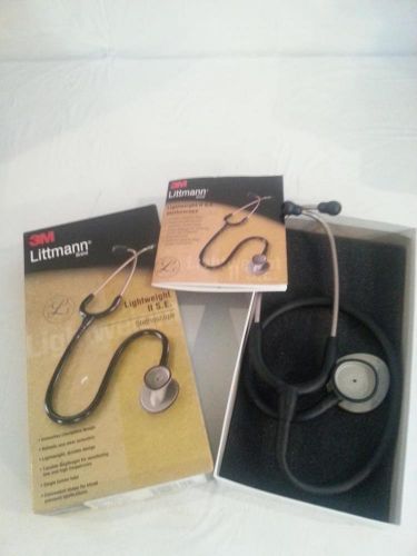 3m littmann lightweight ii s.e. stethoscope black tube 28 inch 2450 new open box for sale