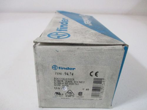 LOT OF 8 FINDER TYPE 94.74 SCREW TERM. SOCKET *NEW IN A BOX*