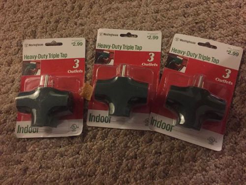 Lot Of 3 Triple Tap Outlet Splitter Target Holiday Christmas New In Box