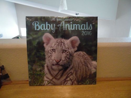 2016 11.5&#034;X 12&#034; 16 MONTH BABY ANIMALS CALENDAR NEW IN THE WRAPPER