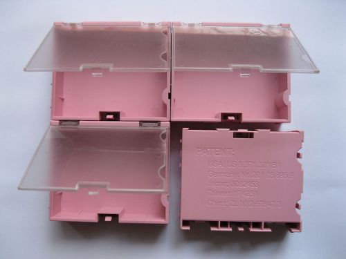 4 pcs SMD SMT Electronic Component storage box Pink 02P