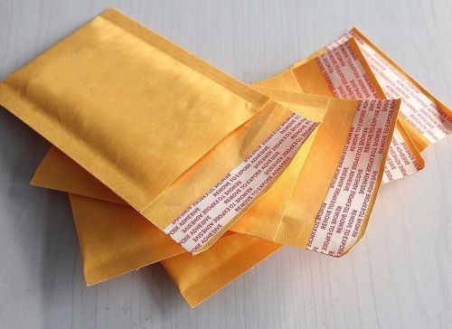 lot of 5 -90 130+40mm Kraft paper Bubble Bag Envelope Mailer Shipping Bag