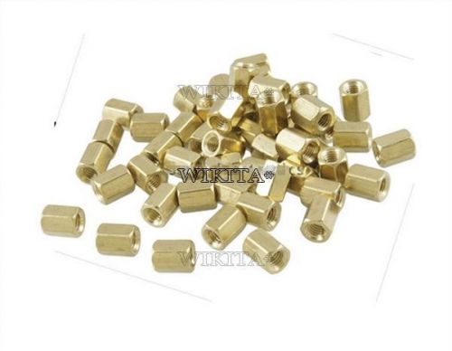 50pcs m3 6 mm hexagonal net nut female brass standoff/spacer new good quality for sale