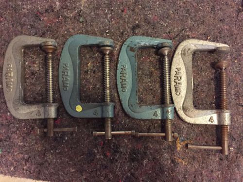 Lot of 4 paramo 4&#034; g clamps  made in england c clamp wldp for sale