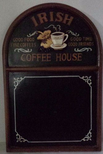 Chalkboard Blackboard Restaurant Cafe Bakery Coffee Shop Menu Sign Irish Coffee