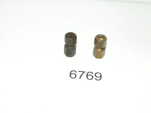 2 brass fitting 1/4&#034; od compression x 1/8&#034; female npt union connector adapter for sale