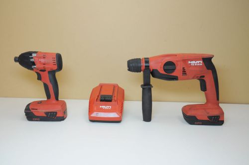 Hilti te 2-a18 hammer dril + sid 18-a impact combo kit w/ 2 batteries lithium for sale