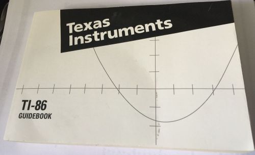 Texas Instruments TI-86 Guidebook Manual For Graphing Calculator 1995