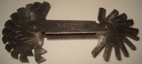 Vintage starrett no. 4 screw pitch gage 23 leaves-hardened regular steel finish for sale