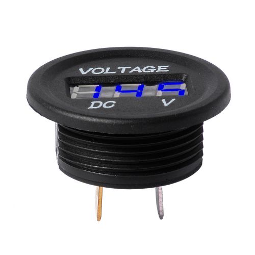 36mm 6-30v measure car auto digital blue led voltmeter voltage meter gauge bi192 for sale
