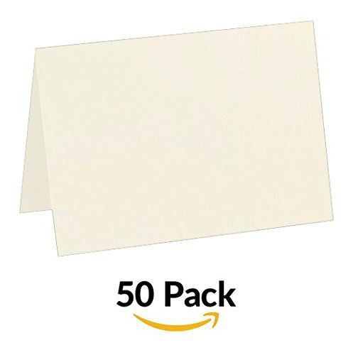 Envelopes Store A7 Folded Notecards (5 1/8 x 7) - Natural Linen (50 Qty.)