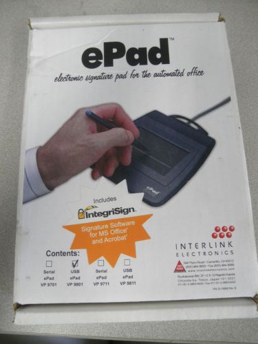 ePadlink ePad VP9801 Electronic Signature Capture Pad NEW (S204)