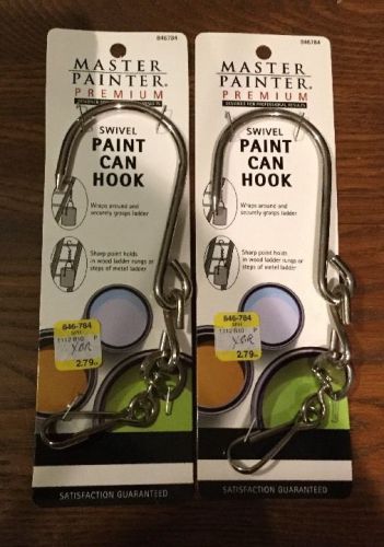 Lot of 2 master painter true value swivel paint can hooks new for sale