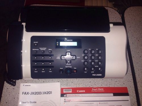 Canon B/W Fax Machine Fax-JX200 Fax &amp; Copier w/ Handset