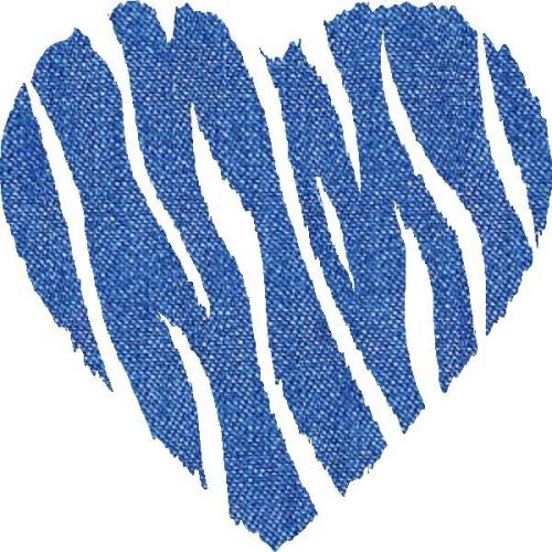 30 Custom Denim Blue Wild Heart Personalized Address Labels