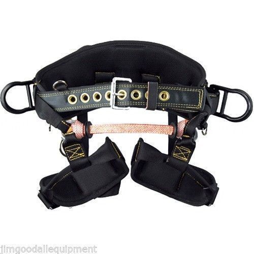 Deluxe arborist tree climbing saddle cougar harness with webbing bridge for sale