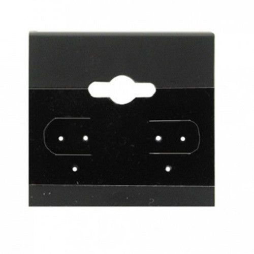 New 100 Black Plain Hanging 2&#039;&#039; x 2&#034; Earring Card With Lip Jewelry card display