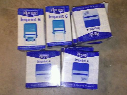 LOT Dormy Imprint 6 and Imprint 4 self inking rubber stamp   NOS