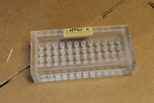 OWL SCIENTIFIC ACRYLIC 60 PLACE MICROTUBE RACK &amp; COVER