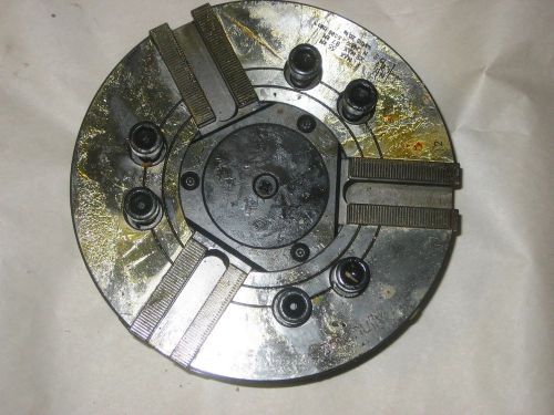 8&#034; Samchully HH-08 3-Jaw Hydraulic Chuck for CNC Lathe, A2-6 Mount, Looks Unused