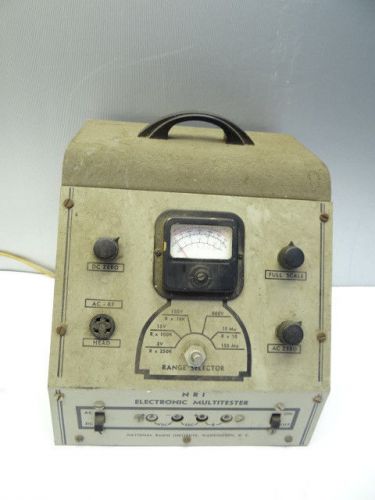Vintage National Radio Institute Electronic Multi-Tester AC DC Diagnostics Tool