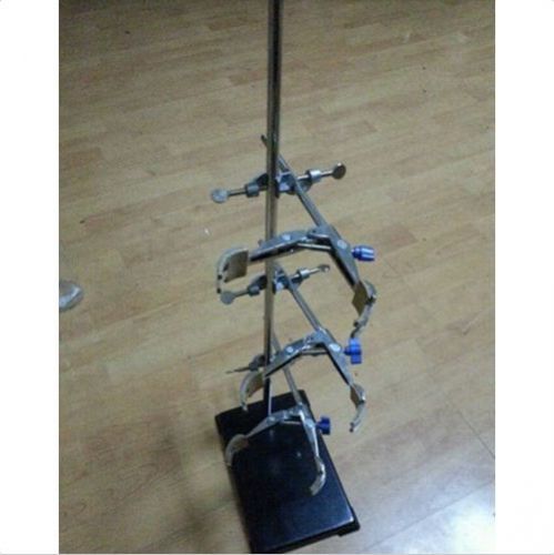 High Quality Lab Support Iron Retort Ring Stand Flask Clamp Stand with 3pcs Exte