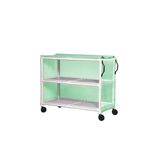 Standard Line Jumbo Linen Cart - Two Shelves Sure Chek Mint    1 EA