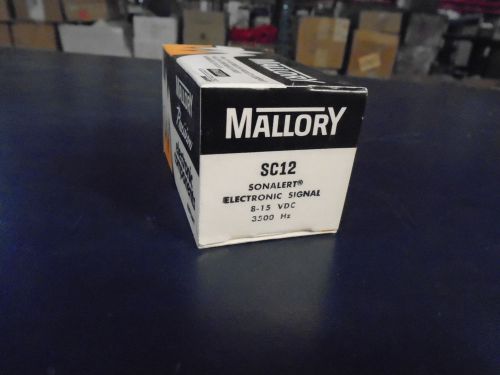 MALLORY SONALERT SC12 12VDC ALUMINUM HOUSING CONTINUOUS LOW SOUND ALARM BUZZER