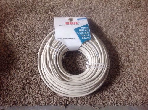 RCA 100&#039; CAT 3 Station Wire Phone Modern Insulated 6 Wire Shielded Tp6004