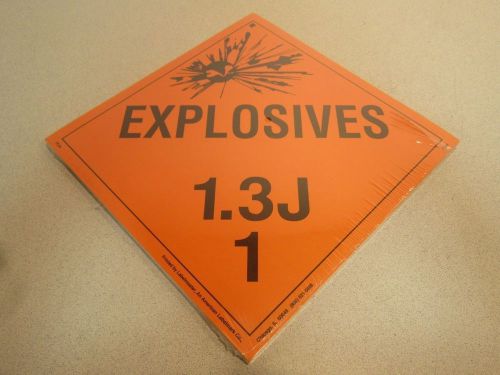Lot of 25 Explosive Warning Signs 1.3J PL64 NSN: 9905DSSIDN000