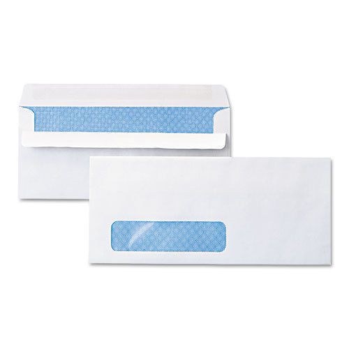 8000 Self-Seal Business Envelope, Window, Security Tint, #10, White