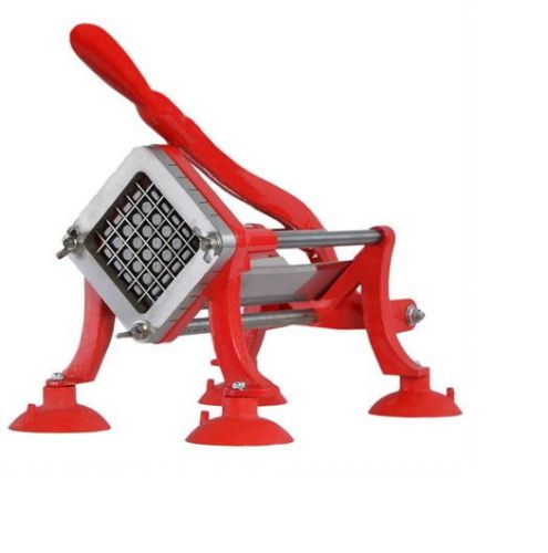 New Commercial Grade Red French Fry Cutter Potato Slicer One Half Inch Blade
