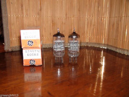 2 Vintage GE 12au7 Ecc82 Stereo Tubes #1108 667 56