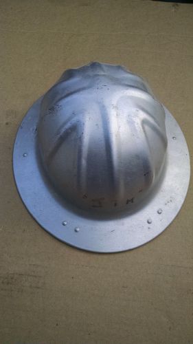 Vintage original b. f. mcdonald aluminum hard hat w/suspension liner 1950&#039;s for sale