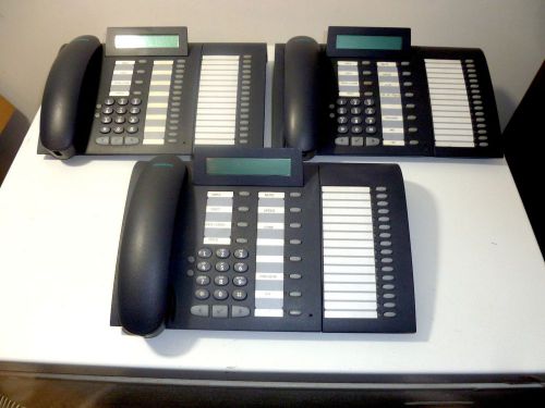 [Lot of 3] SIEMENS OptiPoint 500 Basic/Advance Phones with 16 Button Key Modules