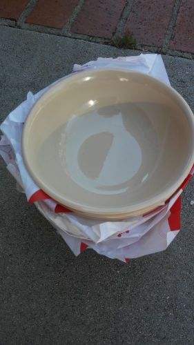 12 New NuStone Melamine Rimless Bowls Tan 30 oz. 7 1/2&#034; N-5065T