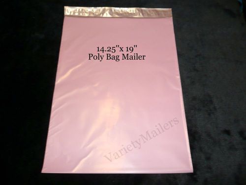 10 POLY BAG PINK POSTAL MAILING ENVELOPES 14.25&#034;x 19&#034; SELF-SEALING SHIPPING