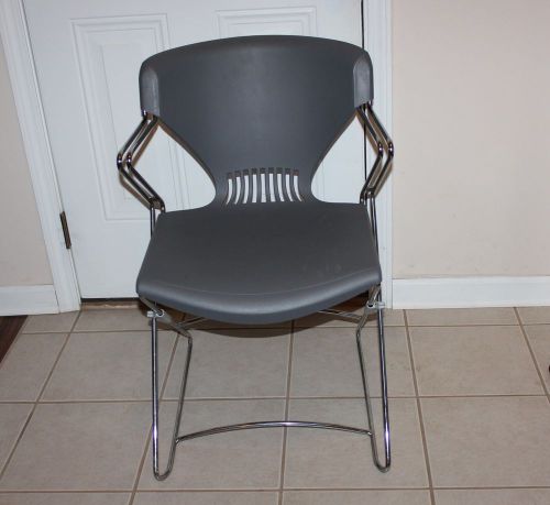 Hon stacker flex02 4 chairs w/ arms, steel chrome frame -local pick up only for sale