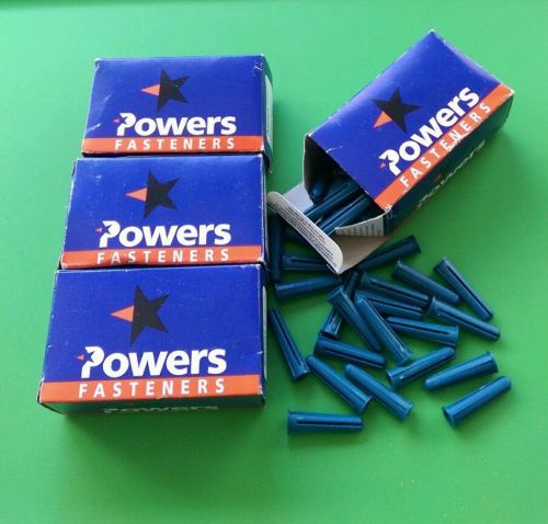 (4 PACKS/50 EA) Powers BANTAM PLUG 07589 Plastic Screw Anchor 14-16 x 1 1/2&#034;